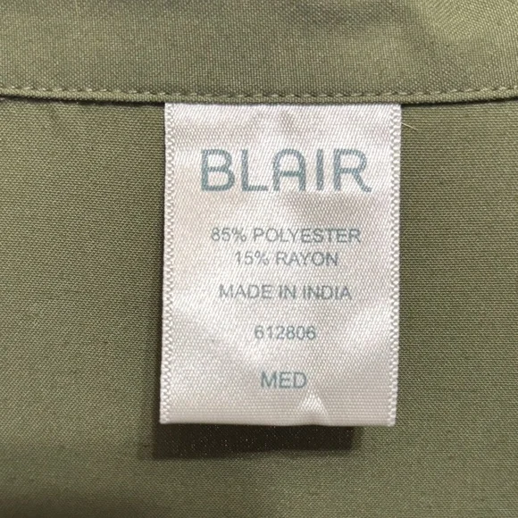 19-3. Blair Sage Green Casual button down top - Picture 2 of 6